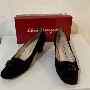Salvatore Ferragamo Elegant Black Heels with Buckle
